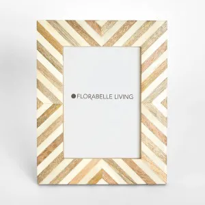 Tova Bone Inlay 5 x 7 " Photo Frame Natrual & White by Florabelle Living, a Decorative Accessories for sale on Style Sourcebook