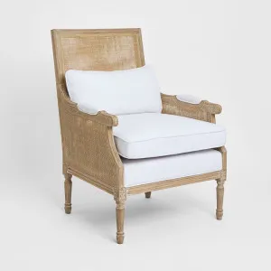 Hicks Caned Armchair White by Florabelle Living, a Christmas for sale on Style Sourcebook