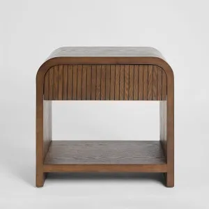 Marcel Bedside 1 Drawer Dark Walnut by MRD Home, a Christmas for sale on Style Sourcebook