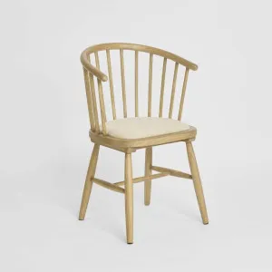 Round Curved Strip Back Dining Chair Natural by OneWorld Collection, a Christmas for sale on Style Sourcebook