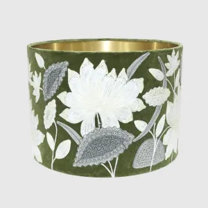 White Lotus Drum Shade 40x25cm Green by Ruby Star, a Christmas for sale on Style Sourcebook