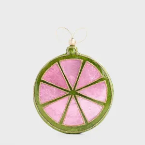 Handpainted Capiz Fruit Slice Pink by Vixen & Velvet, a Christmas for sale on Style Sourcebook