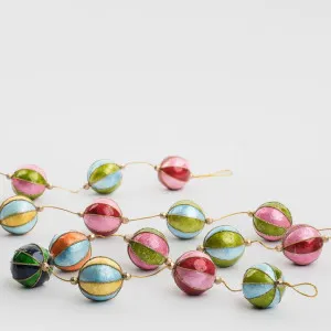Stripe Capiz Garland Multi by Vixen & Velvet, a Christmas for sale on Style Sourcebook