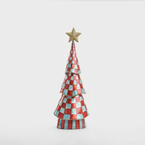 Checkers Capiz Tree Red & Green by Vixen & Velvet, a Christmas for sale on Style Sourcebook