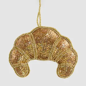 Le Croissant Sequin Decoration by Vixen & Velvet, a Christmas for sale on Style Sourcebook