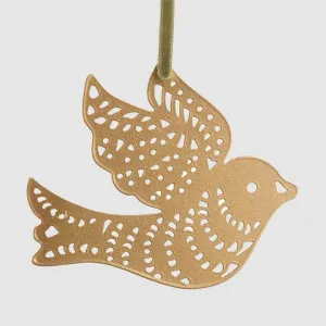 Hanging Lace Metal Bird Decoration by Vixen & Velvet, a Christmas for sale on Style Sourcebook