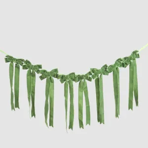 Verdant Velvet Bow Garland Green by Vixen & Velvet, a Christmas for sale on Style Sourcebook