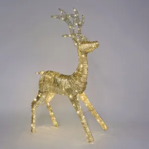 Wrapt Light Up Golden Reindeer Small by Vixen & Velvet, a Christmas for sale on Style Sourcebook