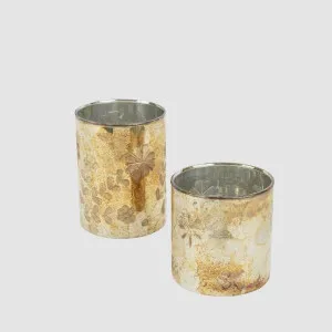 Antique Mercury Glass Candle Holder Small by Vixen & Velvet, a Christmas for sale on Style Sourcebook