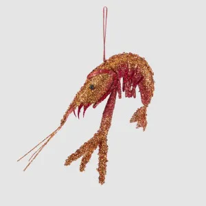 Lester Glitter Prawn Ornament Red Orange Ombre by Vixen & Velvet, a Plants for sale on Style Sourcebook