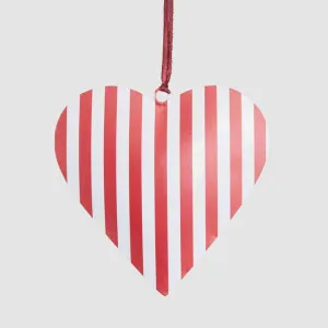 Candy Cane Hand Painted Heart Tree Decoration by Vixen & Velvet, a Decorative Accessories for sale on Style Sourcebook