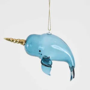 Tuskie Narwhal Whale Decoration Blue by Vixen & Velvet, a Decorative Accessories for sale on Style Sourcebook