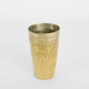 Decorative Wooden Brass Lassi Glass by Florabelle Living, a Plants for sale on Style Sourcebook