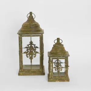 Rustic Hurricane Lanterns Set of 2 by Vixen & Velvet, a Plant Holders for sale on Style Sourcebook