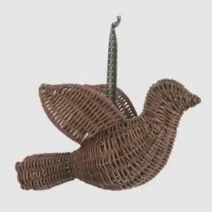 Rattan Peace Dove Ornament Chocolate Brown by PERFECT PIECES, a Plant Holders for sale on Style Sourcebook