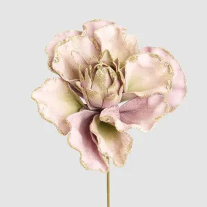 Glitter Edged Magnolia Stem Pink by Vixen & Velvet, a Christmas for sale on Style Sourcebook