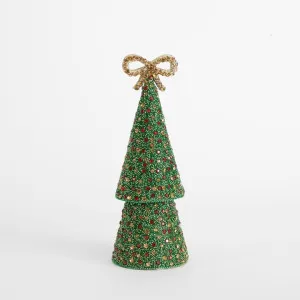 Tiffany Bow Gem Cone Tree Small Green by Vixen & Velvet, a Christmas for sale on Style Sourcebook
