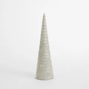 Bugle Bead Cone Tree Silver by Vixen & Velvet, a Christmas for sale on Style Sourcebook