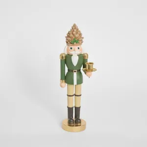 Whitehall Nutcracker With Gold Candle Holder by Vixen & Velvet, a Christmas for sale on Style Sourcebook