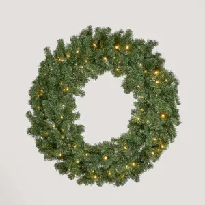 Green Wreath with 130 LED 90cm by Vixen & Velvet, a Decorative Accessories for sale on Style Sourcebook