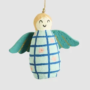 Mache Angel Hanging Decoration Light Blue by Vixen & Velvet, a Plants for sale on Style Sourcebook