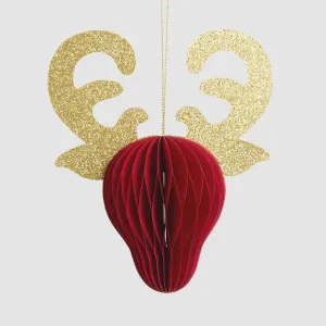 Paper Reindeer Decoration Red by Vixen & Velvet, a Plants for sale on Style Sourcebook