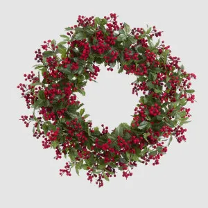 Holly Verdant Leaf Wreath 75cm by Vixen & Velvet, a Cushions, Decorative Pillows for sale on Style Sourcebook