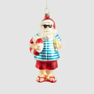 Coolio Santa Glass Tree Decoration by Vixen & Velvet, a Plants for sale on Style Sourcebook