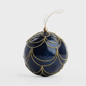 Navy Traditional Capiz Bauble by Vixen & Velvet, a Decorative Accessories for sale on Style Sourcebook