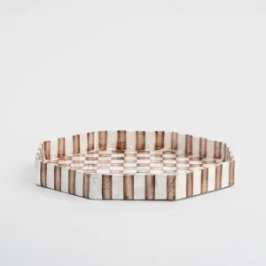 Brown Check Capiz Tray Sml by Vixen & Velvet, a Lighting for sale on Style Sourcebook