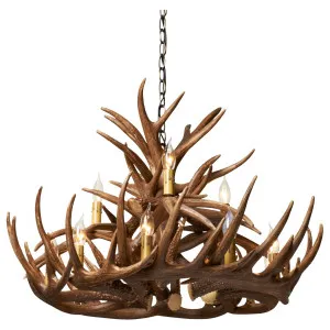 Taranto 12 Resin Light Antler Chandelier, Natural by Schots, a Fixed Lights for sale on Style Sourcebook