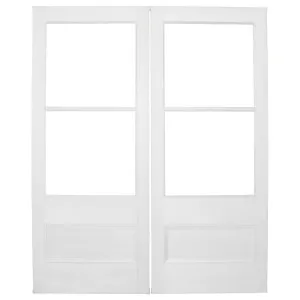 Pair of  82cm  Internal Glazed French Doors, White Primed & Clear Glass by Schots, a Internal Doors for sale on Style Sourcebook