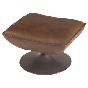 Shara Leather Footstool, Saddle Brown by Schots, a Chairs for sale on Style Sourcebook