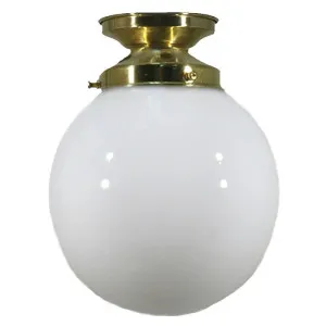 Sphere 6'' Opal Gloss Batten Fix, Polished Brass by Lighting Inspirations, a Fixed Lights for sale on Style Sourcebook