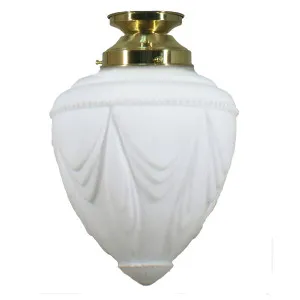 Empire 8'' Opal Matte Batten Fix, Polished Brass by Lighting Inspirations, a Fixed Lights for sale on Style Sourcebook