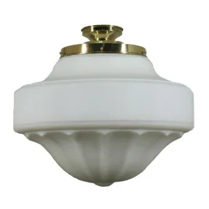 Derby 13'' Opal Matte Batten Fix, Polished Brass by Lighting Inspirations, a Fixed Lights for sale on Style Sourcebook