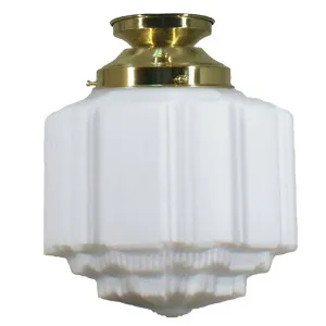 St Kilda 8'' Opal Matte Batten Fix, Polished Brass by Lighting Inspirations, a Fixed Lights for sale on Style Sourcebook