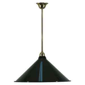 Edwardian 390mm Black On Rod Set 1/2'' 1/2m, Polished Brass by Lighting Inspirations, a Fixed Lights for sale on Style Sourcebook