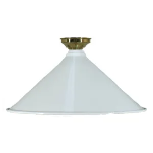 Edwardian 390mm White Batten Fix, Polished Brass by Lighting Inspirations, a Fixed Lights for sale on Style Sourcebook