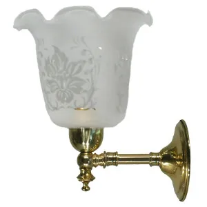 Waubra Wall Light with 5008 Shade, Polished Brass by Lighting Inspirations, a Fixed Lights for sale on Style Sourcebook