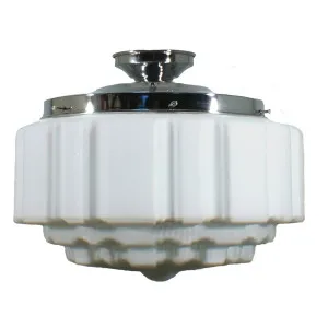 St Kilda 14'' Opal Matte Batten Fix, Chrome by Lighting Inspirations, a Fixed Lights for sale on Style Sourcebook