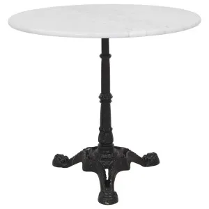 Madras Round Table with Cast Iron Base, White by Schots, a Tables for sale on Style Sourcebook