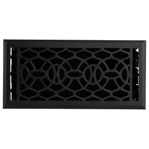 Pressed Steel Floor Register Vent 8B w Damper, Matt Black by Schots, a Air Conditioners for sale on Style Sourcebook