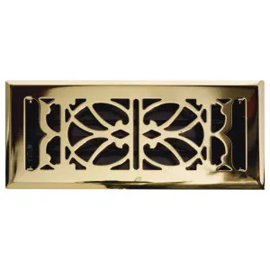 Pressed Steel Floor Register Vent 11 w Damper, Brass by Schots, a Air Conditioners for sale on Style Sourcebook