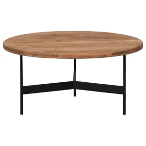 Rangeview 72cm Reclaimed Pine Round Coffee Table, Natural by Schots, a Tables for sale on Style Sourcebook