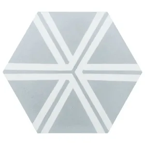Lineal Encaustic Tile 20x23, Grey White by Schots, a Encaustic Tiles for sale on Style Sourcebook