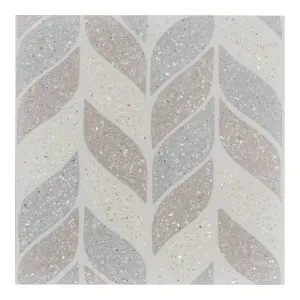 Vera Terrazzo 20x20x1.6 Encaustic Tile with Mother Pearl, Beige Rose & Grey by Schots, a Encaustic Tiles for sale on Style Sourcebook