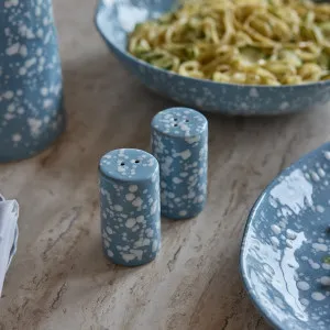 Speckle Light Blue/White Salt & Pepper Shaker Set by Madras Link, a Salt & Pepper Mills for sale on Style Sourcebook
