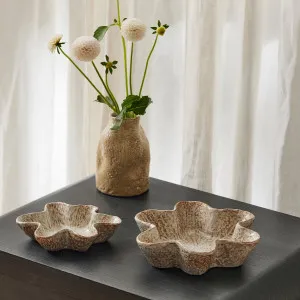 Set/2 Dana Natural Glazed Wavy Ceramic Dishes by Madras Link, a Plates for sale on Style Sourcebook