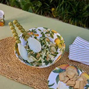 Bobble Green/White Resin Salad Server Set by Madras Link, a Salad Bowls & Servers for sale on Style Sourcebook